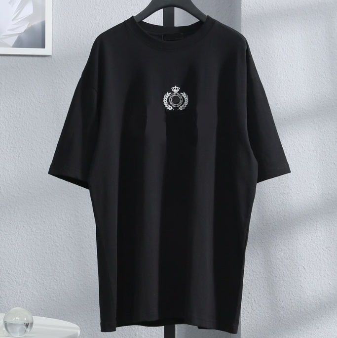

2021 Luxury Paris Summer Spring fashion T Shirt crown Print Men Women Cotton Tee short sleeve high street tshirts, White;black