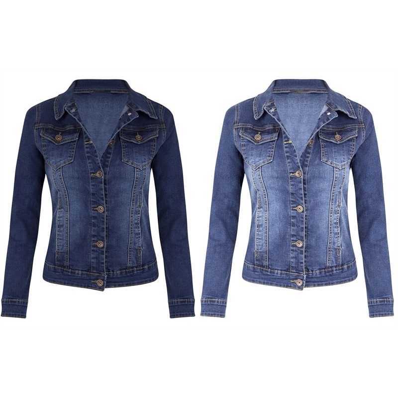 

Autumn and winter new short fit motorcycle stretch denim jacket, Light blue