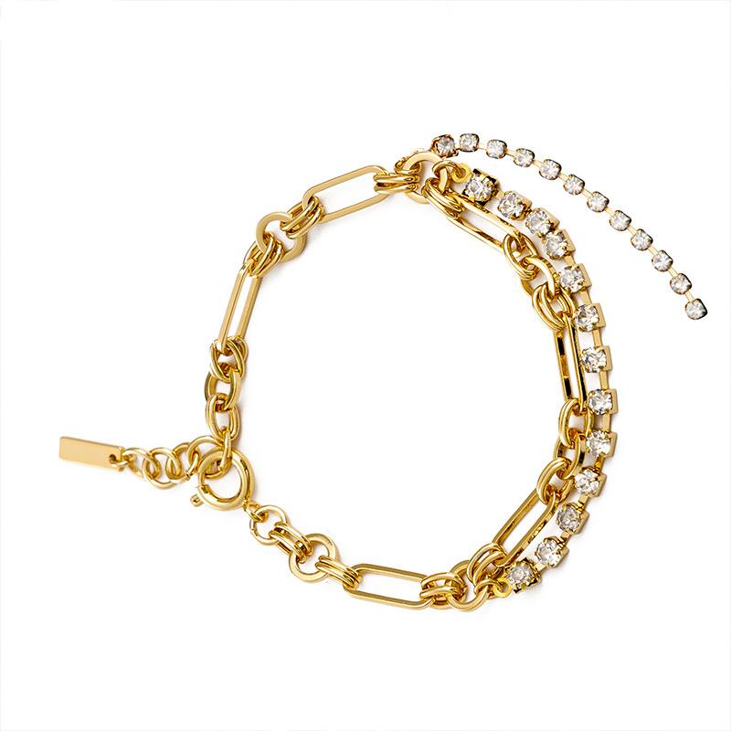 

Anklets Bfortune Classical European Style Gold Color Plated Chain Crystal Metal Bar Pendant Women Anklet, Red;blue