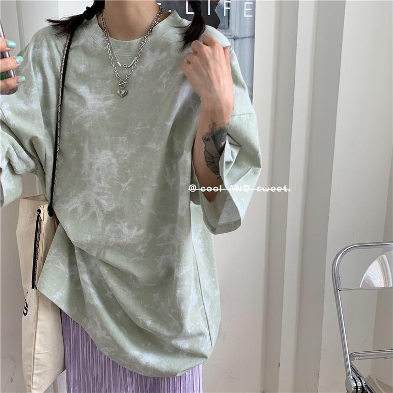 

Women's T-Shirt T-shirts Tops Japanese Kawaii Ladies Ulzzang Loose Casual Ins Retro Female Korean Harajuku Clothes For Women, Green