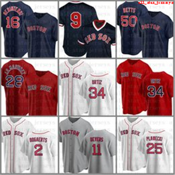 

34 David Ortiz Boston Custom Red Sox Baseball Jersey JD Martinez Andrew Benintendi Ted Williams Mookie Betts Xander Bogaerts Devers White, Blue;black