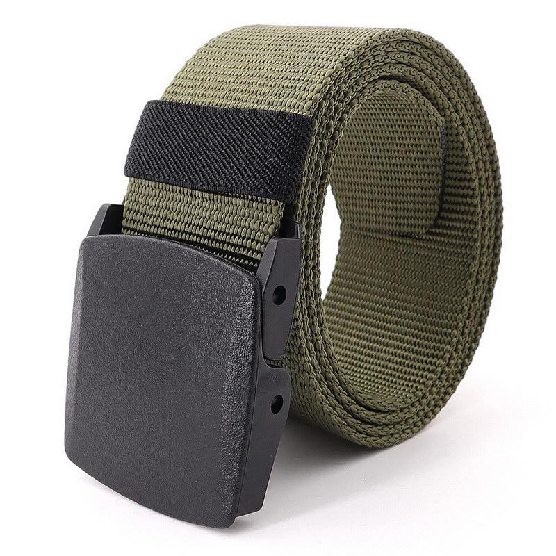 

Belts Mens POM Slide Buckle Quick Drying Nylon Army Military Fans Outdoor Tactical Waist Women Sport Cinto 5cm Plus Width Strap, Black