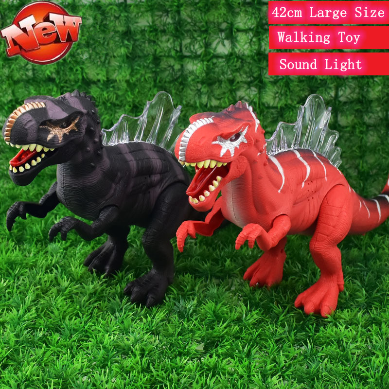 

Creative Toy electric spiny dragon High simulation dinosaur toy model walking simulaiton Sound Flash Light effect Kid best toy, Black
