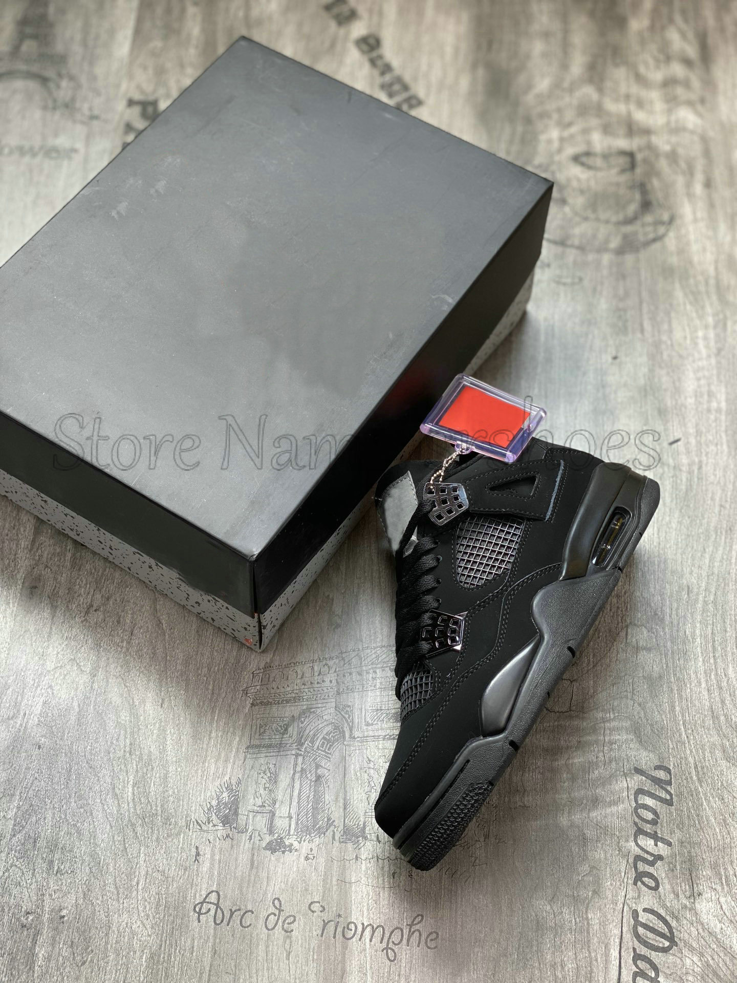 

4 Black Cat Basketball Men Designer Shoes Black Light Graphite 4S Athletic Sports Sneakers, Others