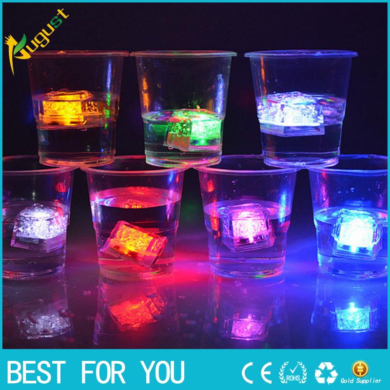 

6Pcs/lot Navpeak LED Ice Cube Fast Flash Slow 7 Color Auto Changing Crystal For Valentine's Day Party Wedding Decoration