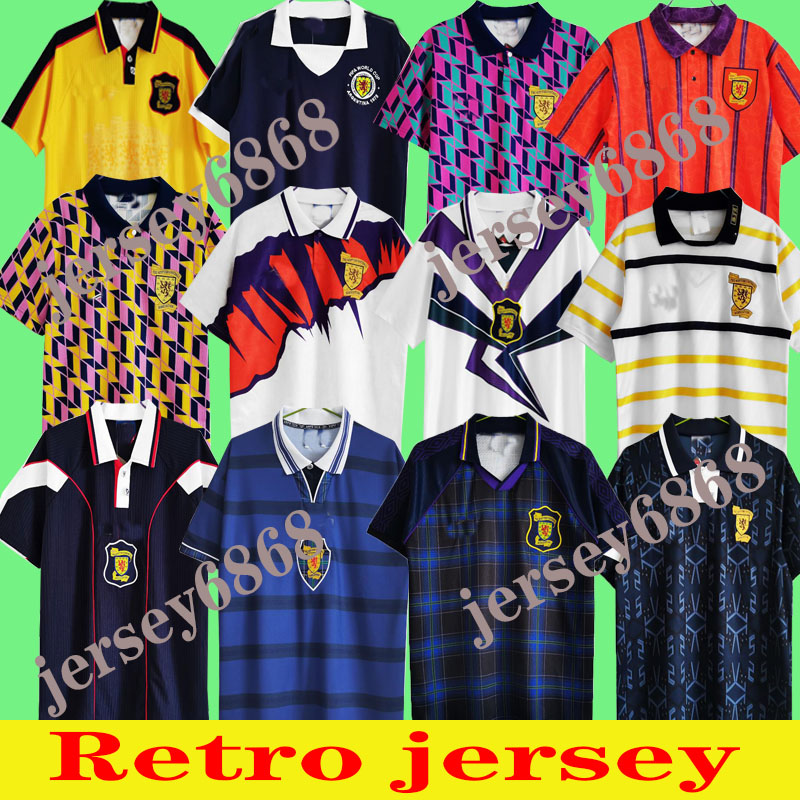 

1978 World Cup FINAL Scotland Retro Soccer Jersey 2021 1982 1986 1991 1992 1993 1998 1999 1988 1989 91 92 93 94 95 96 98 99 00 classic Vinta, Black;yellow