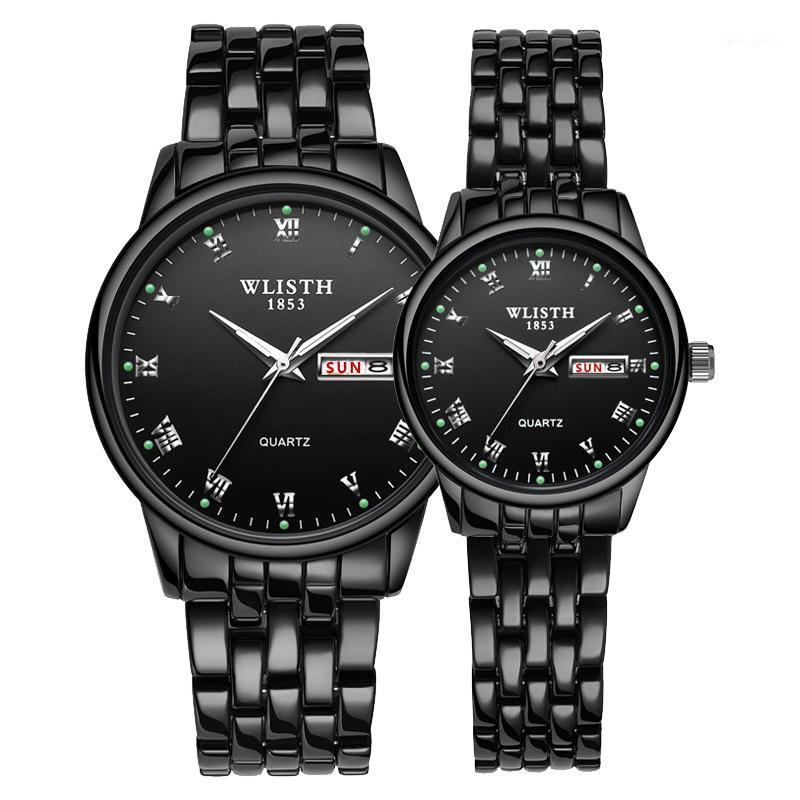 

Luminous Fashion Couple Watches For Men Women Relogio Masculino 1 Pair Quartz Wristwatches Lovers Watch Date Week, 1pc women