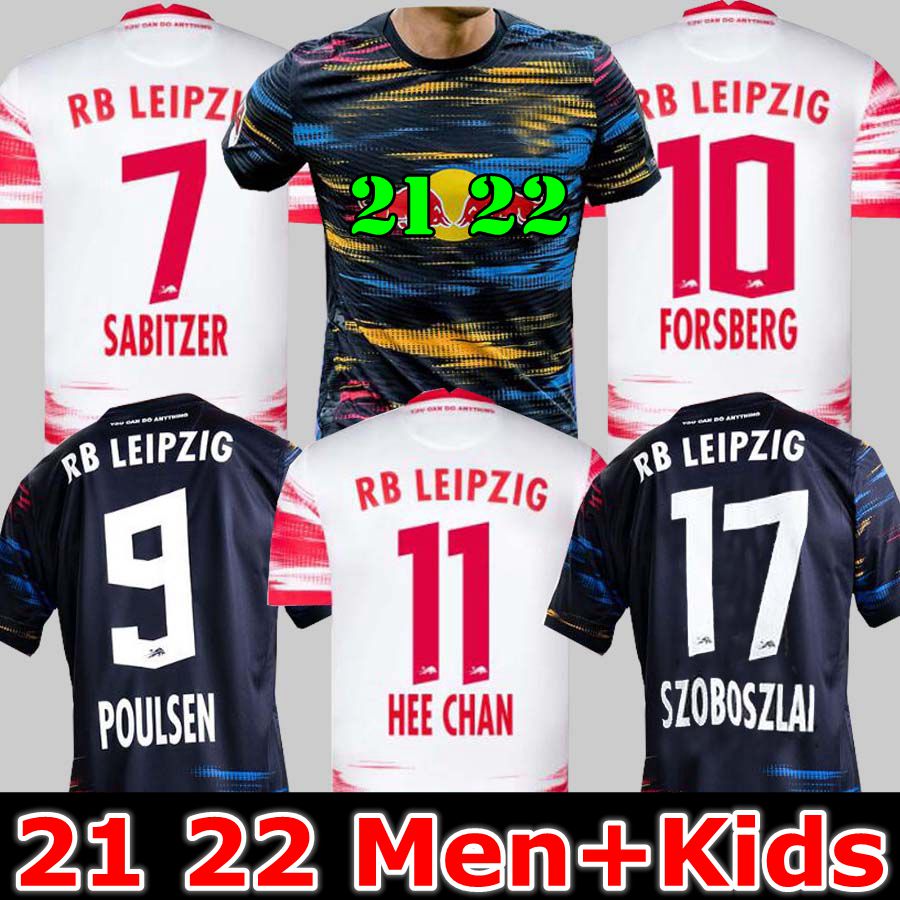 

20 21 22 RBL Soccer Jerseys SABITZER 2021 2022 ADAMS SORLOTH NKUNKU FORSBERG Football Shirt ANGELINO POULSEN OLMO Jersey, 21 22 home jersey