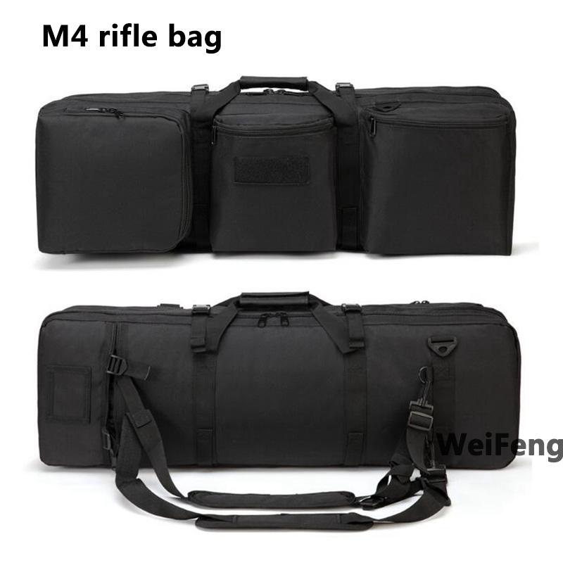 

Stuff Sacks Hunting 85CM Dual Rifle Gun Bag For M4 Backpack Case Tactical Outdoor Magzine Pouches With Shoulder Strap, Black