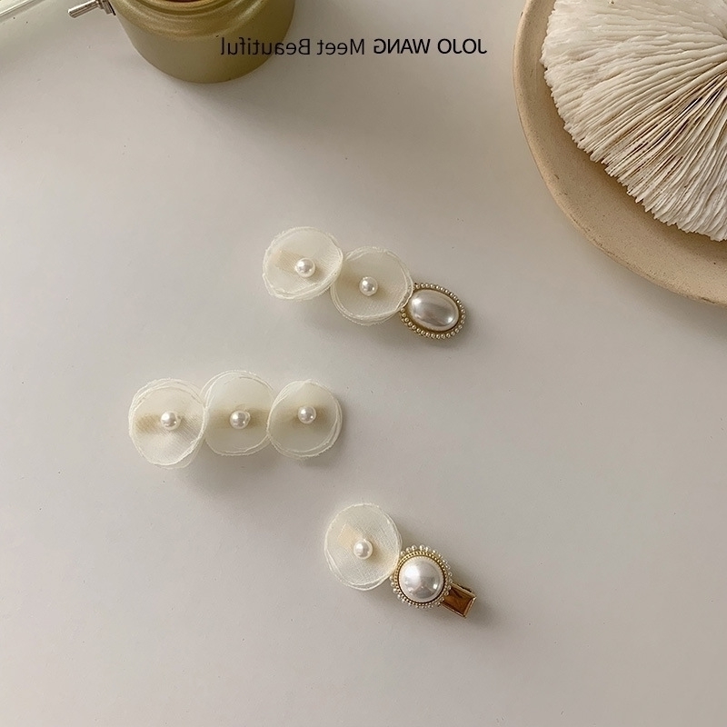 

super Korea dongdamen ins fairy flower pearl hair accessories temperament hairpin bangs clip simple headdress