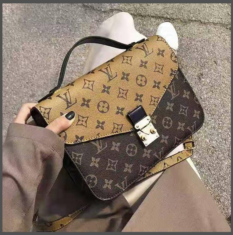 

LVLOUISVITTON BagVUTTON designers wallet women handbag oxidizing leather POCHETTE metiselegant shoulder crossbody bag, Red;black