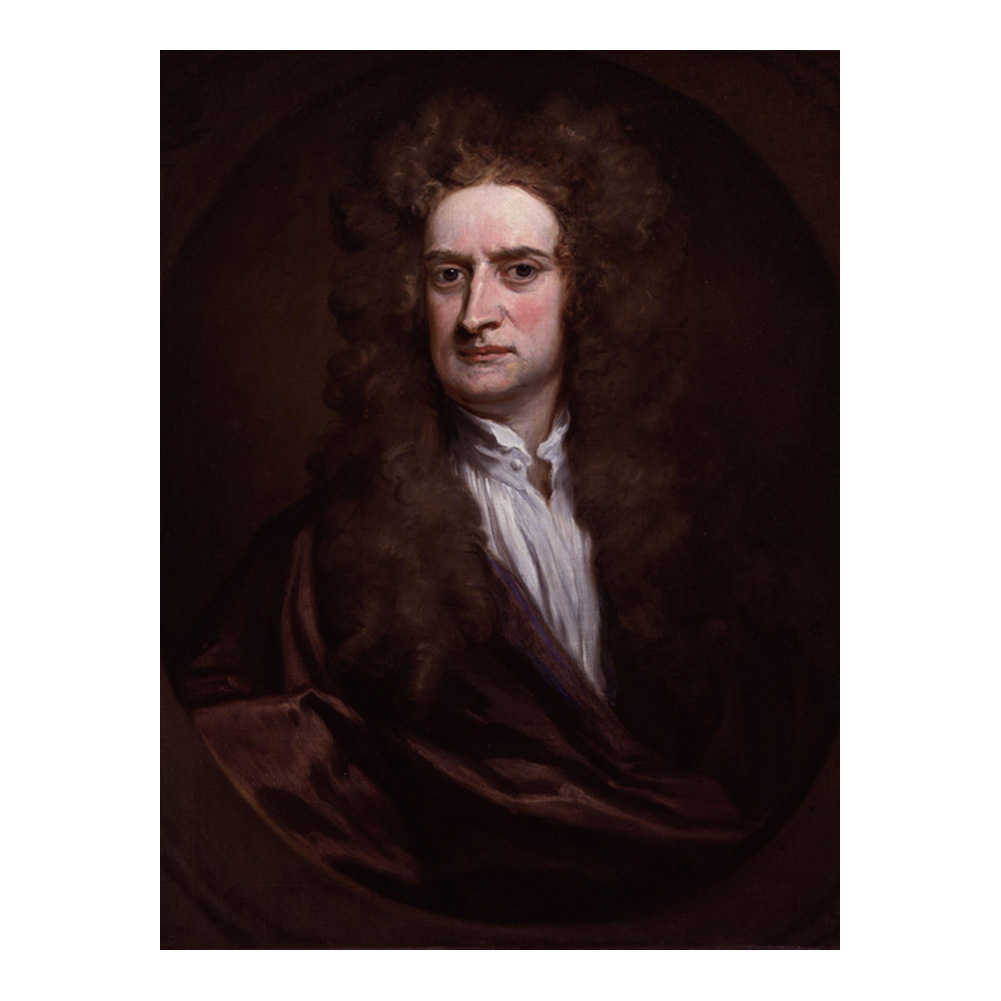 Sir Isaac Newton Portrait Painting Poster Print Home Decor Framed Or Unframed Photopaper Material-image-695514396