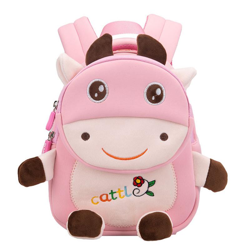 

School Bags 2021 Toddler Children 3D Cute Cow Backpacks For Boys Girls Anti-lost Kids Schoolbag Mochilas Para Ninos, Dinosaur