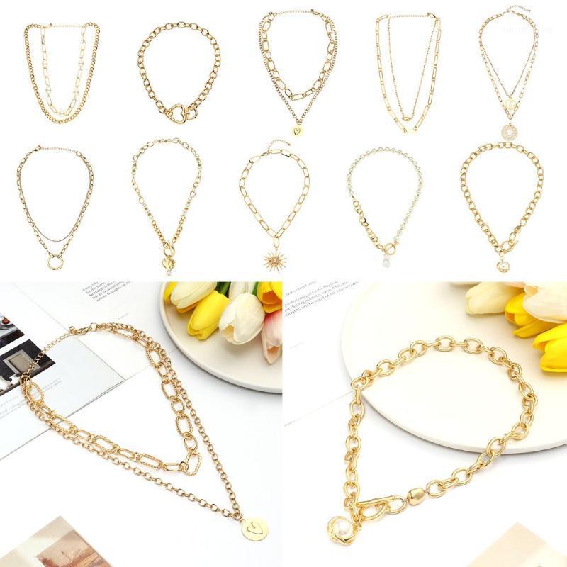 

Chains Jewelry Accessory Choker Necklace Anniversary Party Pearl Multilayer Fashion Vintage