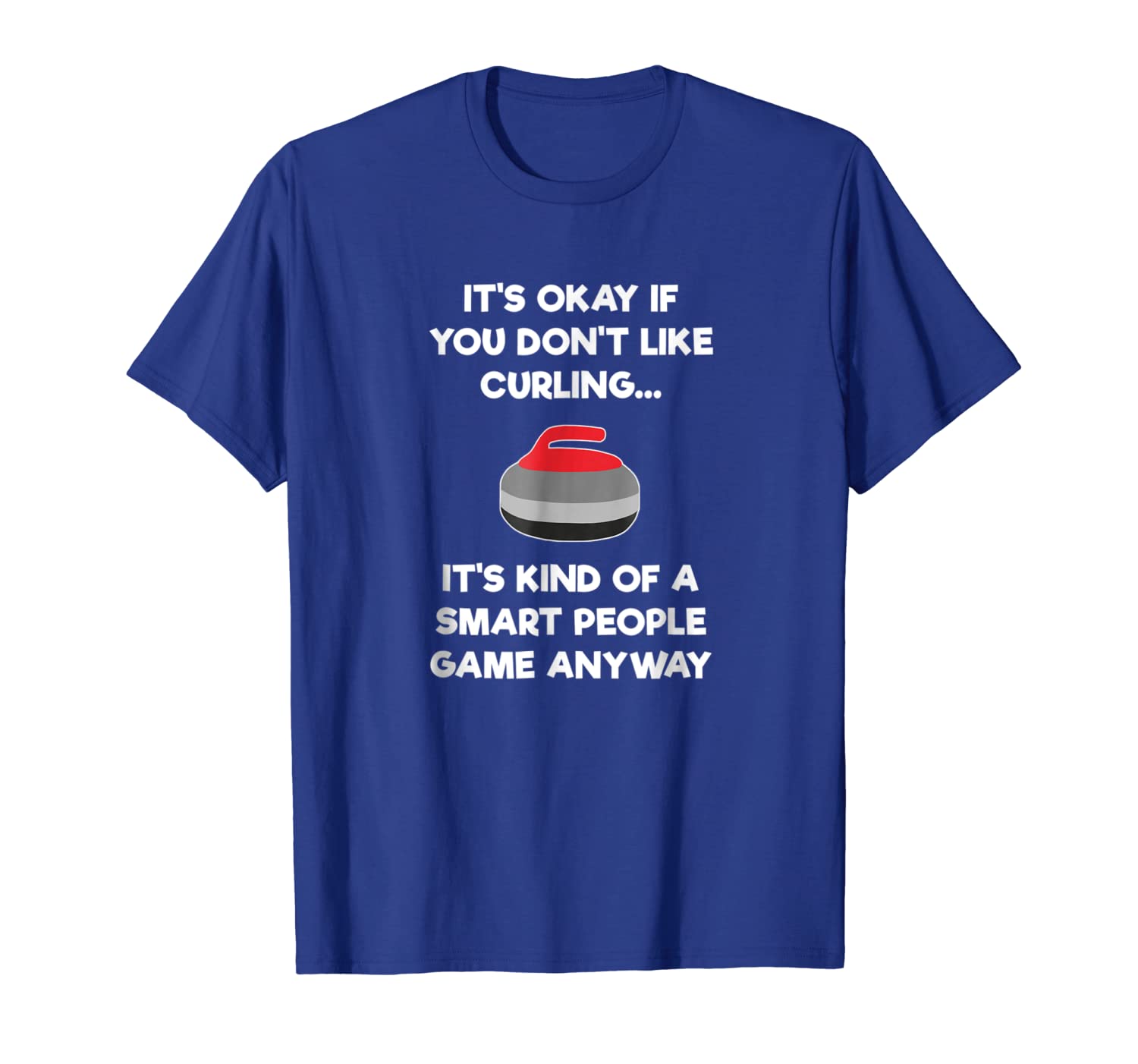

curling t-shirt gift - funny player smart 2, White;black