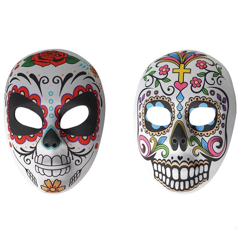 

2pcs Party Masks Day of the Dead Cosplay Costume Prank Mask for Holiday Festivals Decoration