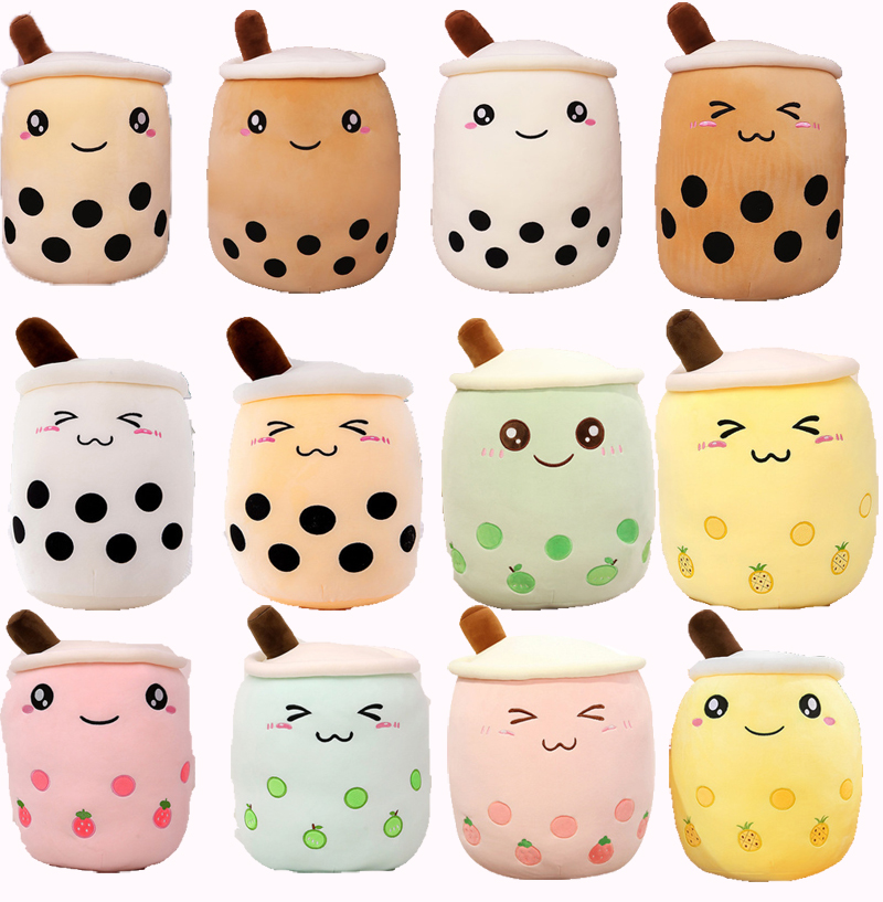 

24CM New Fruit Plush Toy Large Milk Tea Cup Pillow Girl Doll Gift, As pic