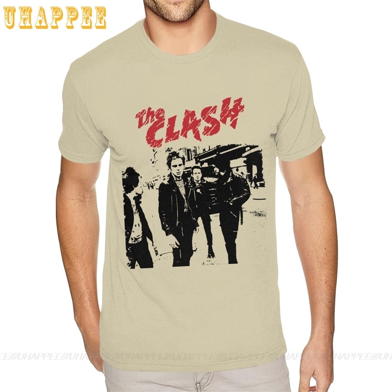 

Corlorful White The Clash T Shirts Custom Short Sleeve Valentine's For Boyfriend 3XL Natural Tshirt 210726, No printing