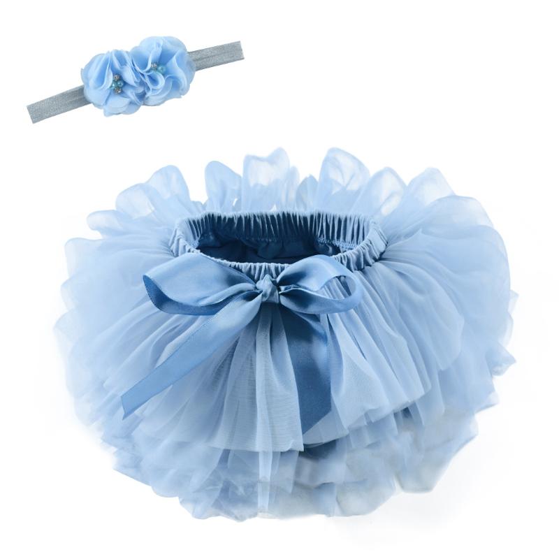 

Skirts Baby Girl TUTU 2-Pieces Bow Headband Dress Set Blue Cake Style Clothes Born PP Pants 0-3Y Toddler Girls Tulle Skirt, White