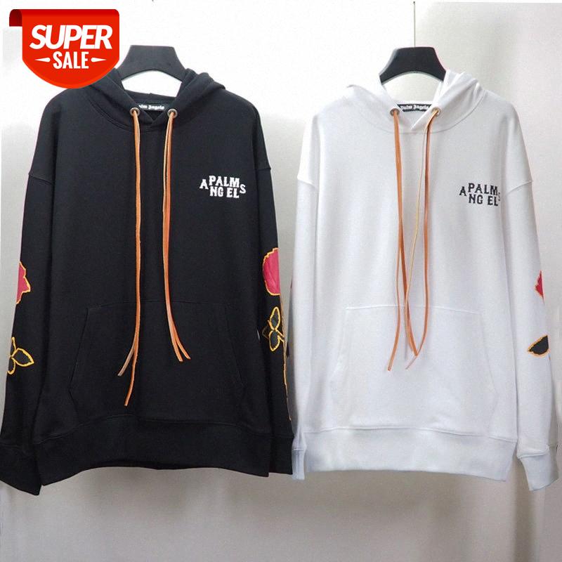 

Physical Street Palm Hoodie PA ANGELS Angel Flowers Letter Casual Sweatshirt #ct0i, White
