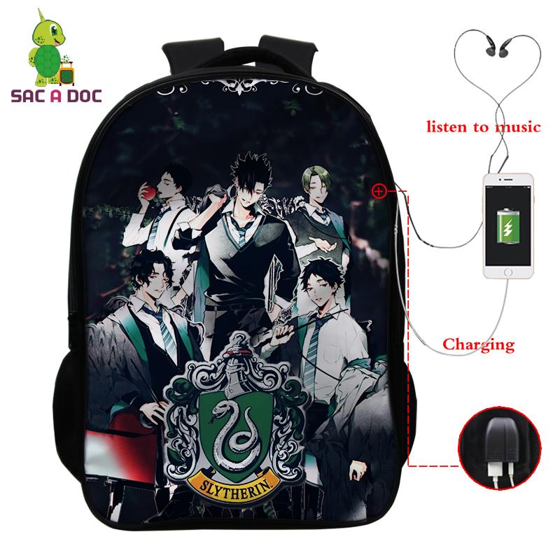 

Haikyuu Casual USB Backpacks Students Harajuku Bookbag 16 Inch Teenager School Bags Boys Girl Funny Back Pack Men Women Book Bag Backpack