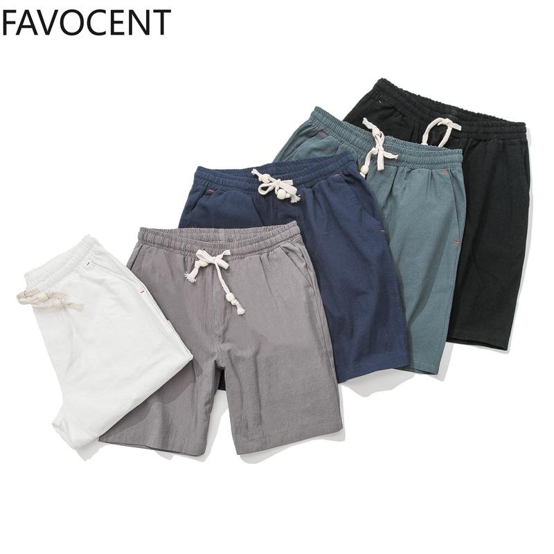 

Men's Shorts Men Summer Mens Cotton Linen Casual Solid Comfortable Drawstring Soft Short Breathable Male Streetwear Plus Size, White;black