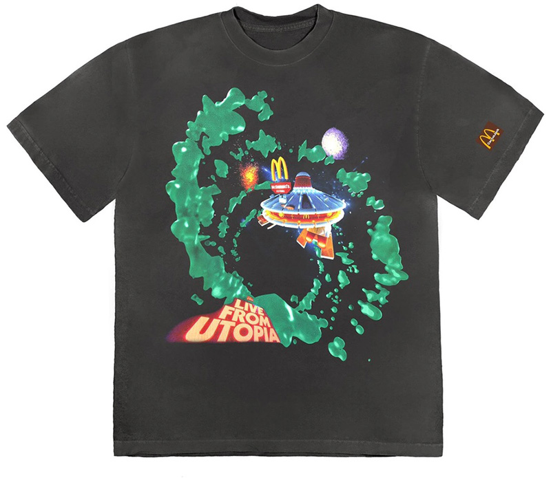 

2021 Funny Travis Cactus Snack Bar Collaborate Space UFO Tee Skateboard Mens t shirt Women Street Casual Spring Summer Tshirt, White;black