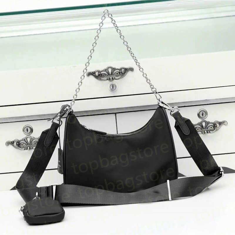 

Luxury Designers Shoulder Tote Fashion Bags 2-piece set Coin Purse Nylon Handbag Women with letters crossbody canvas hobo shoulders chains handbags messenger bag, Ti01