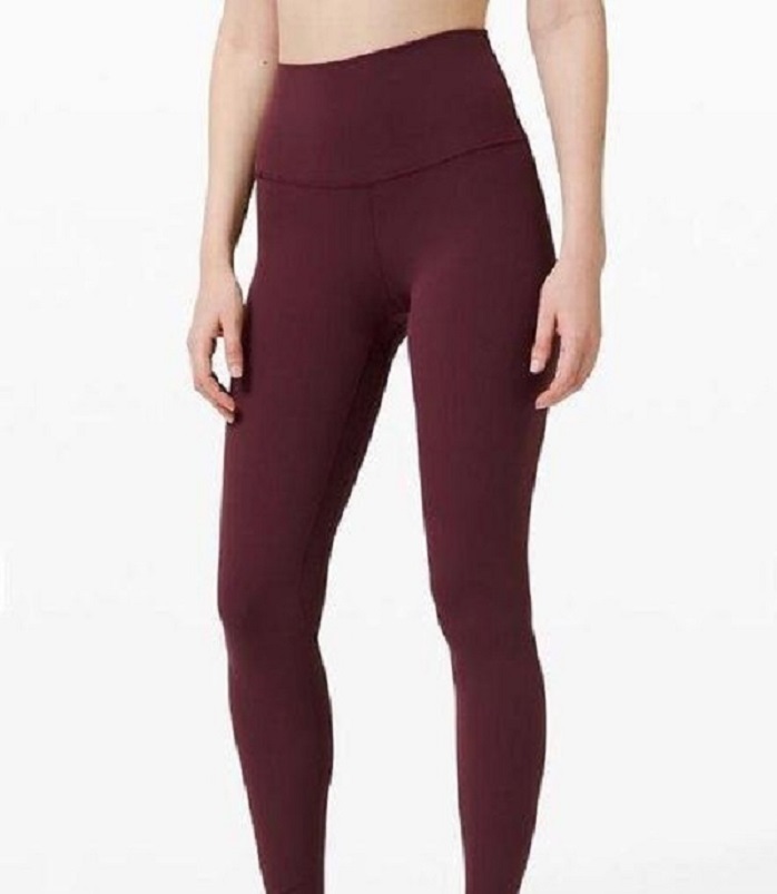 

LU-32 Fitness shaping Athletic Solid Women Girls High jersey Waist Running Yoga Outfits Ladies Sports Full Leggings Pants Workout Purple T3Dc#13, White;red