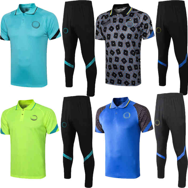

MILAN 2021 2022 blue green polo soccer jersey set HAKIMI LUKAKU LAUTARO BARELLA PERISIC 20 21 INTER ALEXIS MEN training suit football shirt, Black