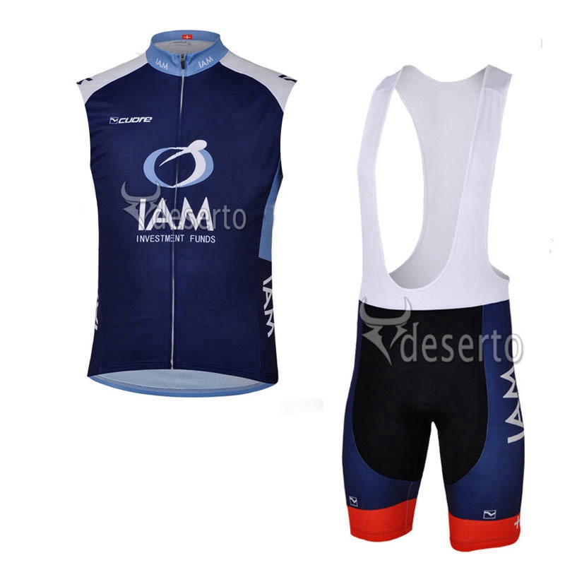 

IAM team Cycling sleeveless jersey (bib) Maillot shorts sets pro Clothing Mountain Breathable Racing Sports Bicycle Soft Skin-friendly can be mix 42433, Red