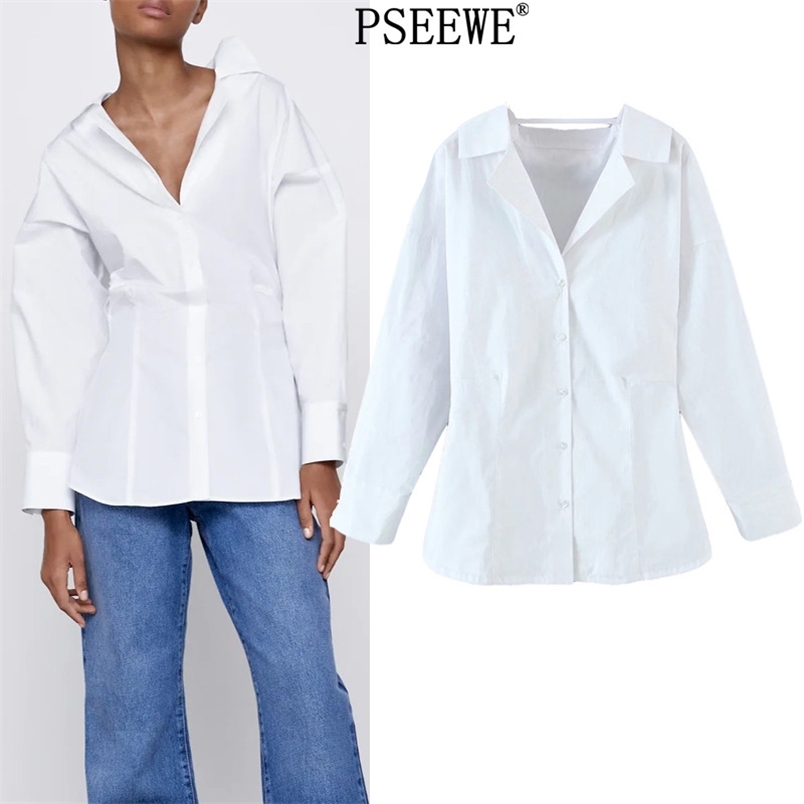 

Poplin White Shirt Women Fashion Button Up Long Sleeve Top Female Spring Streetwear Casual Chic Woman Blouse 210519