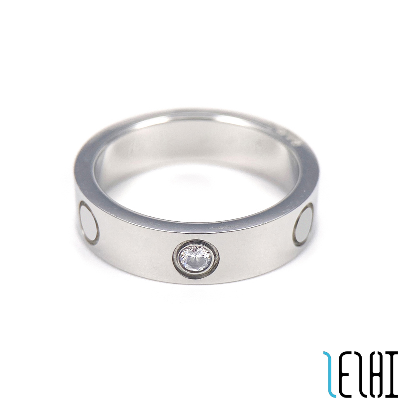 

Classic Charm Eternal Love Wed Couple Rings Titanium Steel Diamond Platinum Plating Girlfriend Wedding Ring Fashion Engagement Jewelry With Jewelrys Pouches