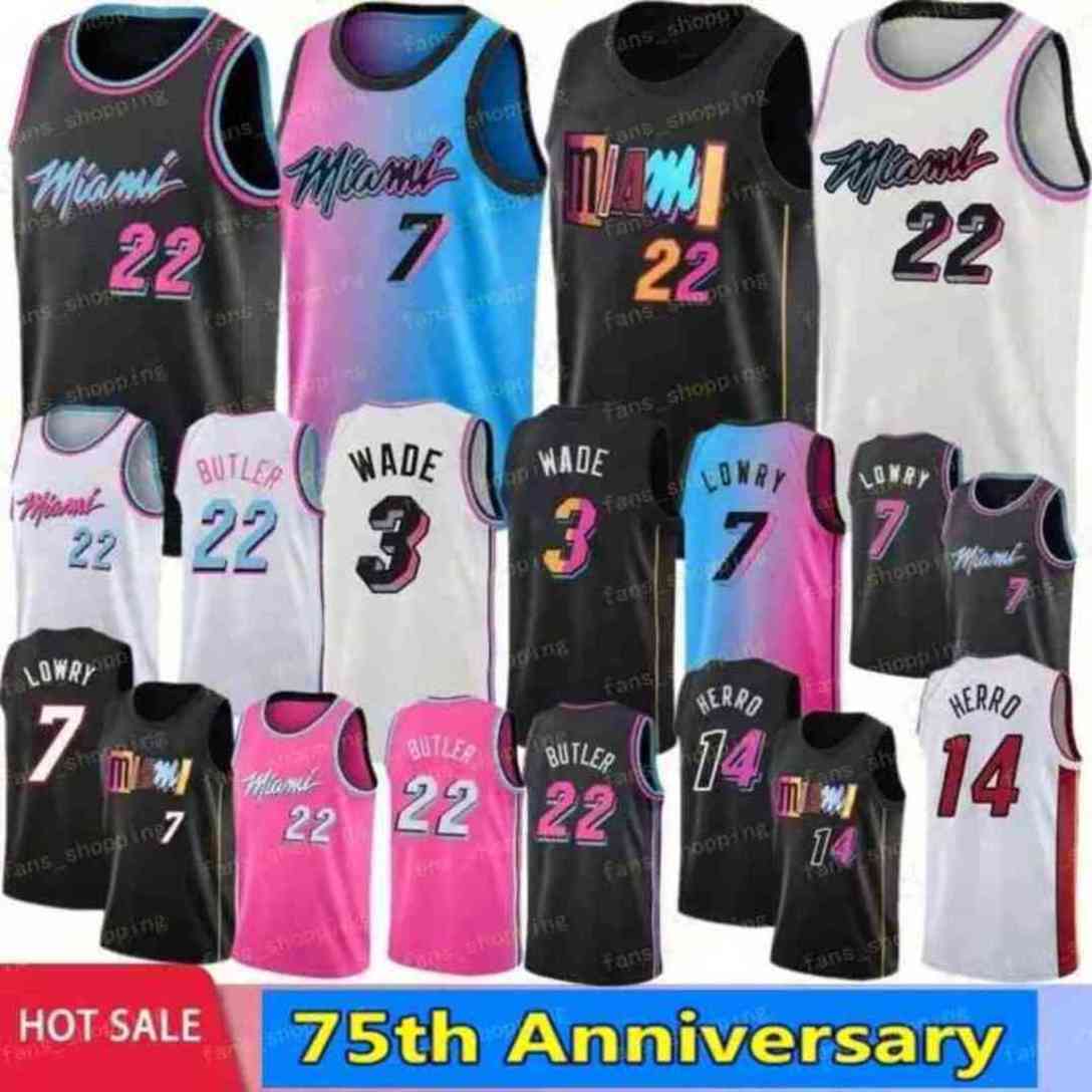 

Jimmy Bam 13 22 Butler Adebayo Kyle 7 Lowry Basketball Jersey Dwayne Dwyane 3 Wade Tyler 55 Duncan 14 Herro Mens 2021 Robinson 75th anniversary Jerseys, As