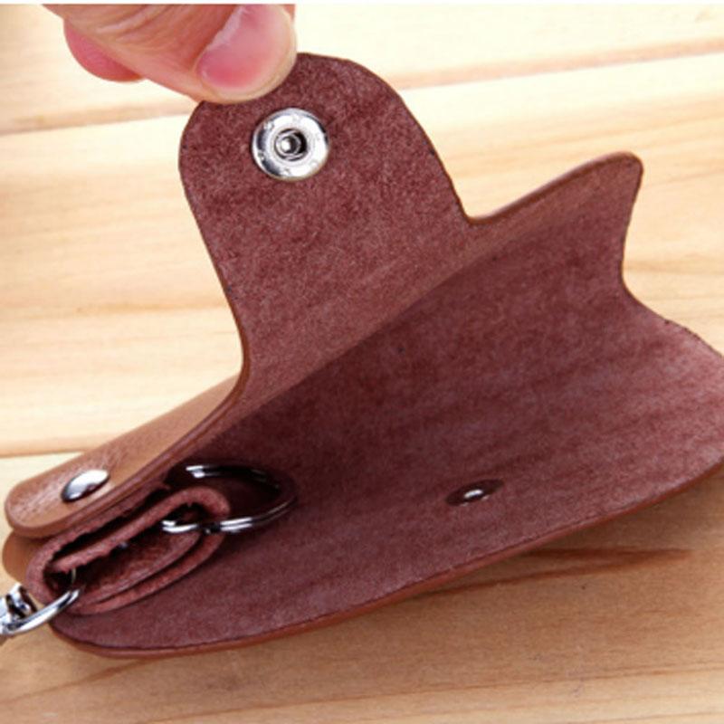 

Keychains 2022 Fashion Men Women Leather Key Chain Accessory Pouch Bag Wallet Case Holder