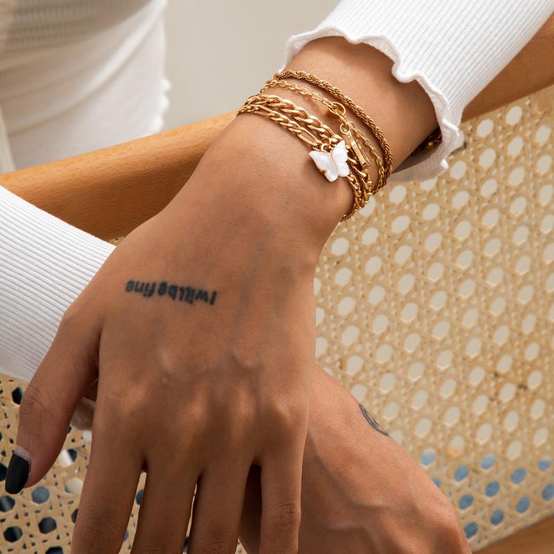 

Link, Chain Charm Stainless Steel Bracelet For Women Armbanden Voor Vrouwen Bracciali Donna Bizuteria Damska