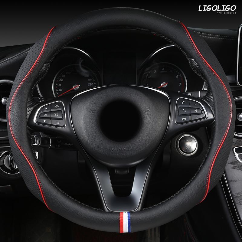 

Steering Wheel Covers LIGOLIGO Leather Car Cover Dodges Viper Caliber Journey 1500 Challenger Charger Nitro Durango