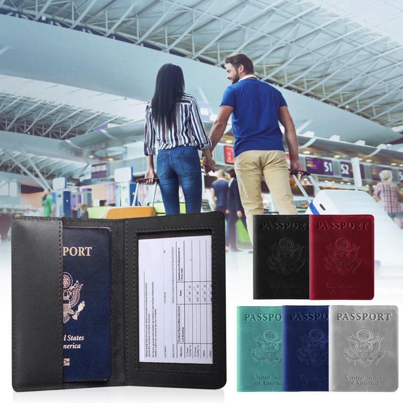 Storage Bags 14x10cm Vaccination Collection Certificate Multifunctional Protective Leather Cover Outdoor Portable Convenient Mini-image-713466145