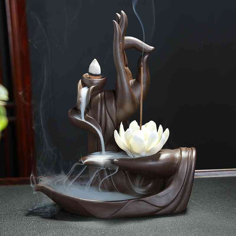 

Creative backflow purple sand antique Zen Bergamot sandalwood burner household indoor large incense decoration