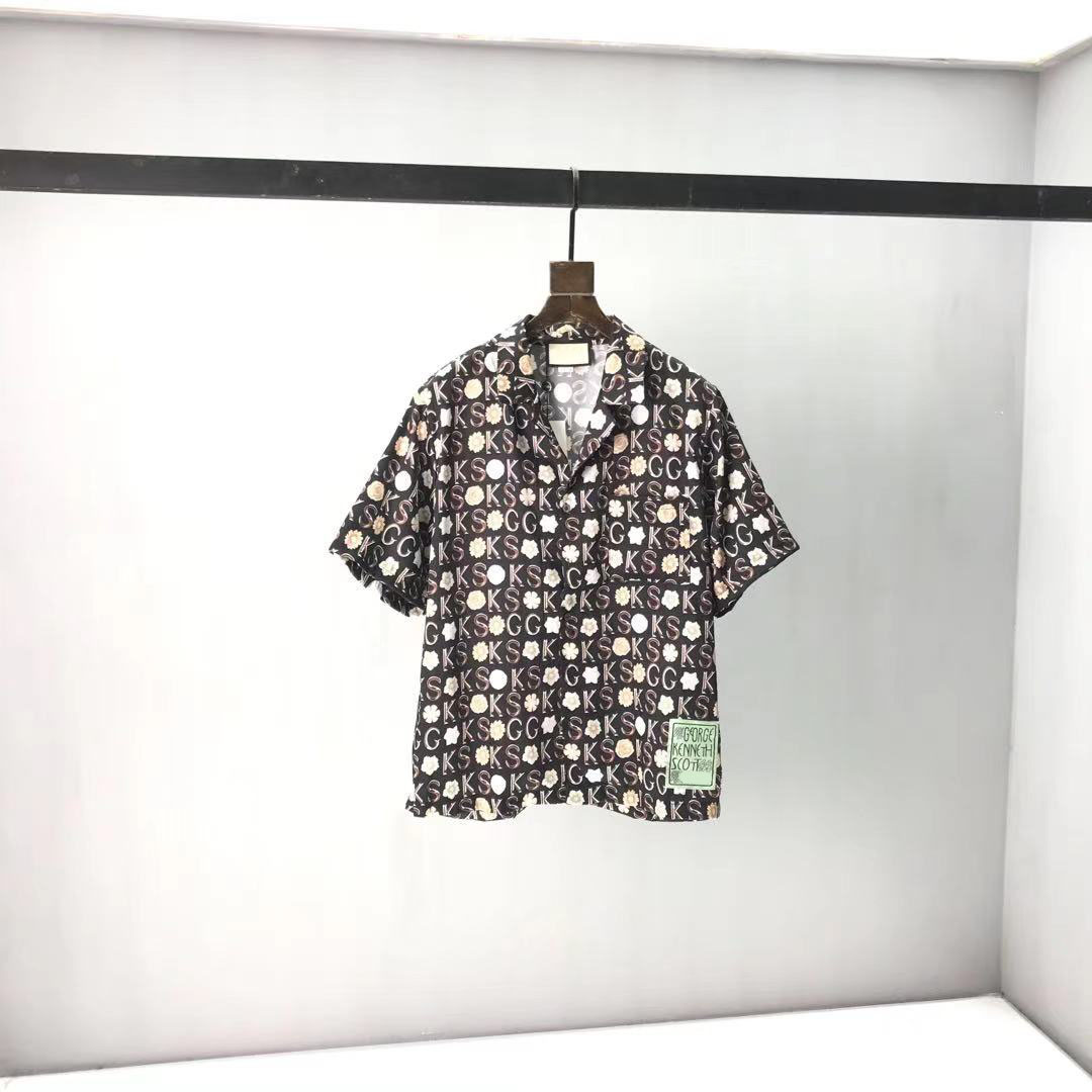

2021ss spring and summer new high grade cotton printing short sleeve round neck panel T-Shirt Size: m-l-xl-xxl-xxxl Color: black white 8714