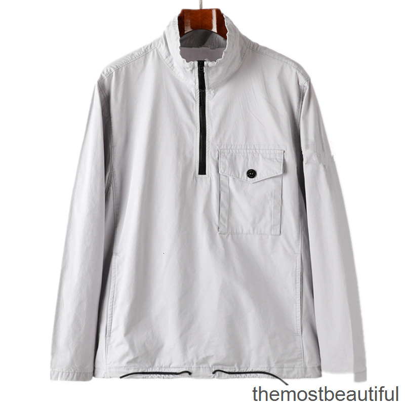 

Men's Jackets konng fw gonng spring and autumn styles headgear high hooded jacket european style mens coat 113wn half zip overshirt Q5GK, 1# packing bag