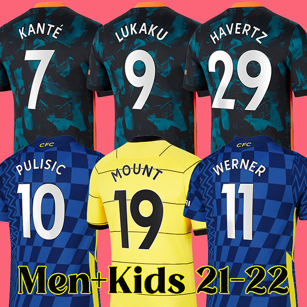 

21 22 soccer jersey LUKAKU HAVERTZ ZIYECH football shirt 2021 2022 MOUNT PULISIC JORGINHO camiseta de fútbol KANTE CHILWELL maillot foot, Home