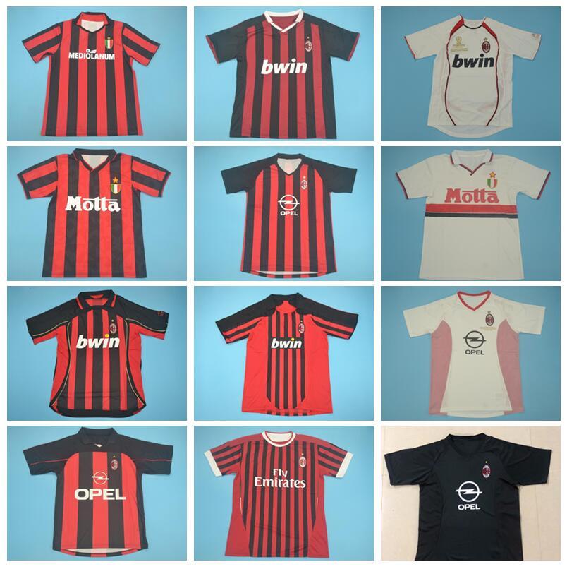 

2004 2005 2007 2009 2011 AC Milan Vinatge Soccer GULLIT Retro Jersey MALDINI INZAGHI RONALDO BAGGIO BOBAN BARESI WEAH Football Shirt Kits, Red