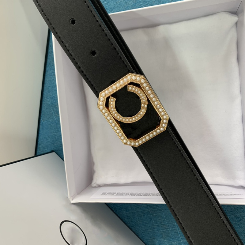 

2023Leather Belt Womens Designer Belts Fashion Brand Girdle Mens Pearl Waistband Letter C Golden Sliver Buckle Luxury Box cccc10, White