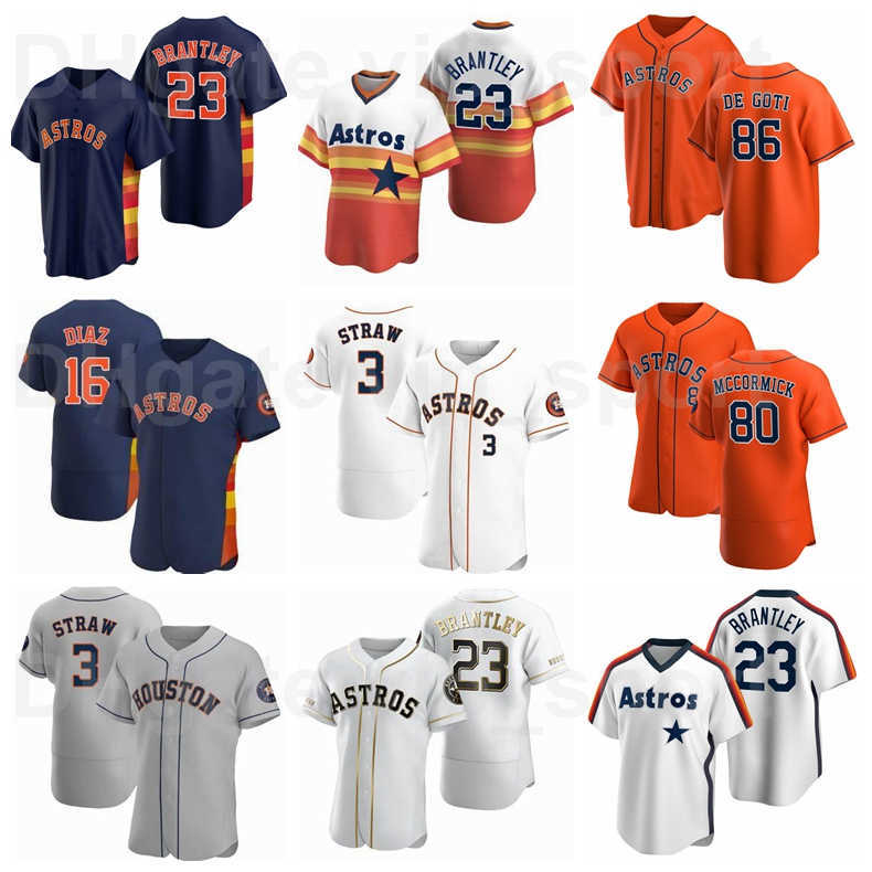 

16 Aledmys Diaz Jersey Baseball 80 Chas McCormick 3 Myles Straw 86 Alexander De Goti 23 Michael Brantley Martin Maldonado Men Kids Women, Men flexbase