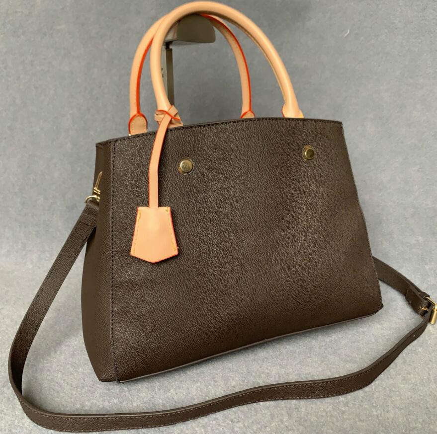 

Designers MONTIGNE Handbags Shoulder Bags Luxury Women Totes High Quality Brand Letter Embossing Leather crossbody bag Purses, Brown old flowe