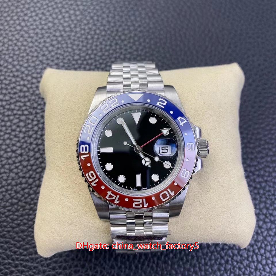 

CLEAN Factory Perfect Version Watches CAL.3285 Movement 40mm GMT 126710 126710BLRO Pepsi Bezel 904 Steel Mechanical Automatic Mens Watch Men's Wristwatches, No box papers