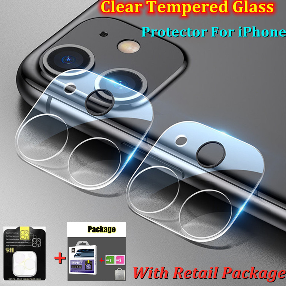 

Camera Lens Tempered Glass Protector for iPhone12 mini 12 11 Pro Max Samsung S21 Plus S21U Note 20 Clear Film With Retail Package