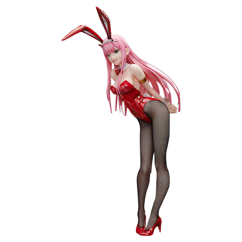 

Bunny Girl 45cm Freeing Darling In The FranXX Zero Two Bunny PVC Action Figure Toy Anime Sexy Girl Modle Collection Doll Gifts Q0722, No retail box