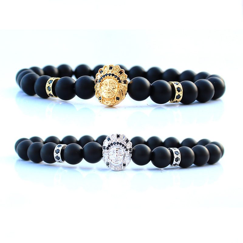 

Native indians bracelet stone beads man bracalete woman accessories men hand bands for heren armband mens bileklik erkek, Black